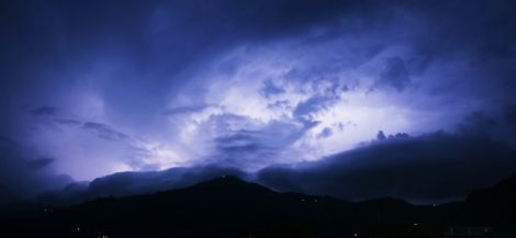 storm over Pokhara
